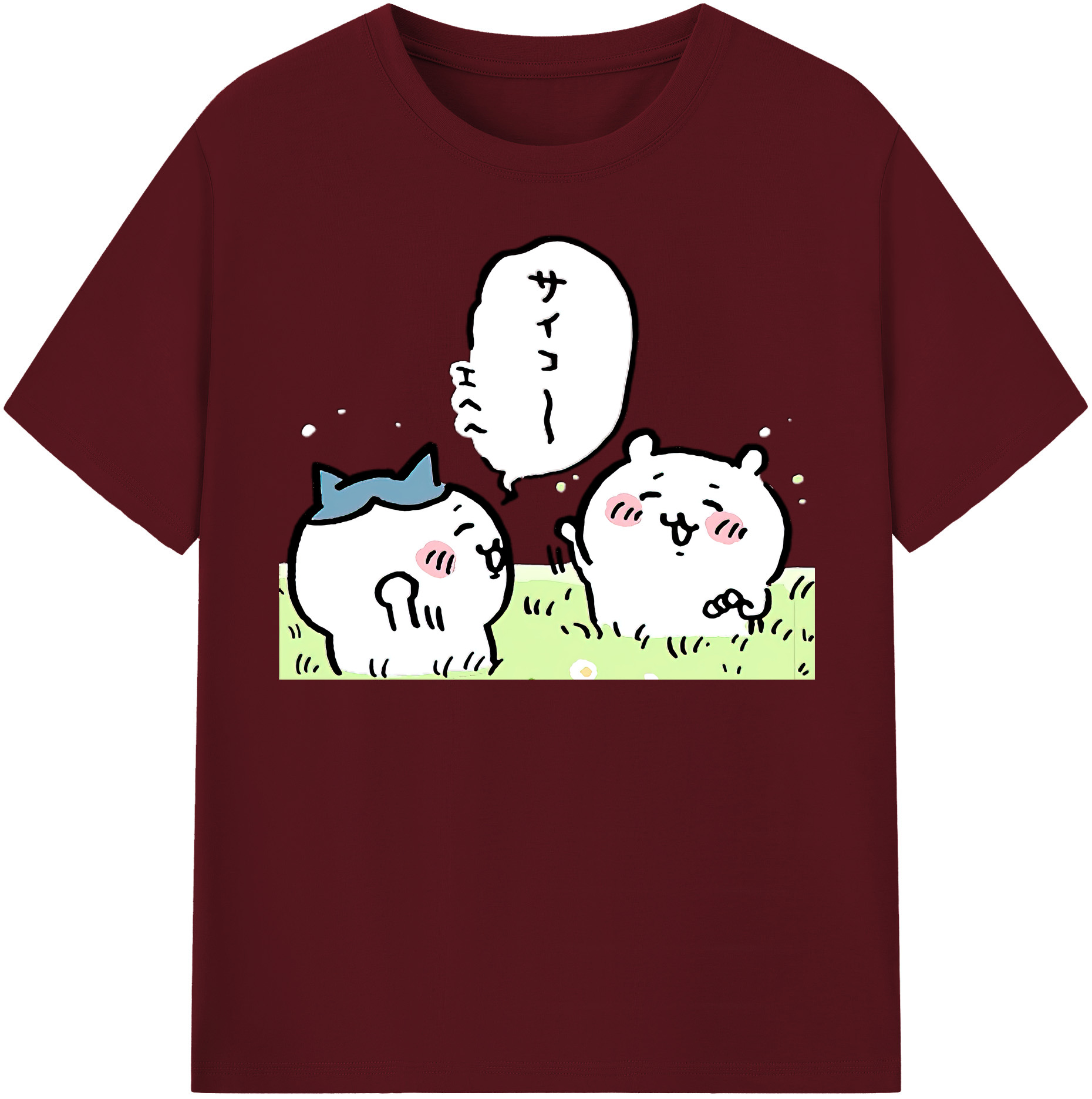 （画像用） ちいかわ ちいかわ Chii-kawa chiikawa 綿100％半袖Tシャツ（フロントプリント）